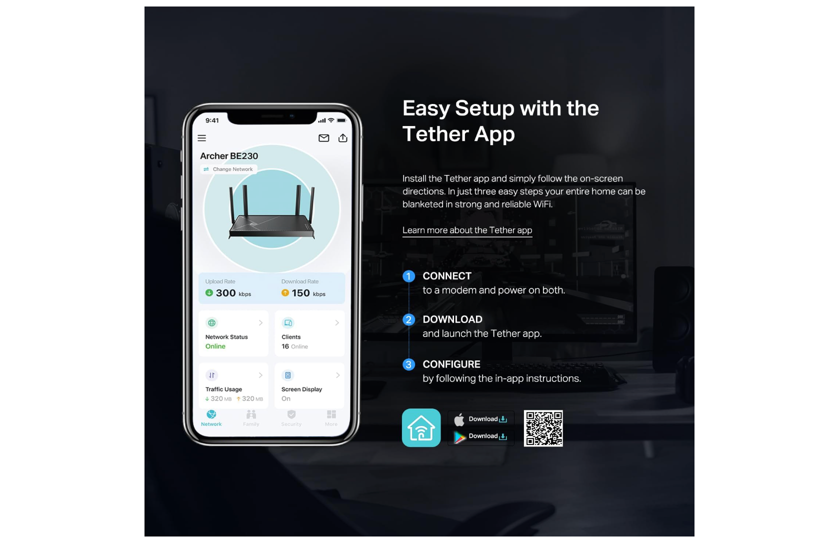 TP-Link Dual-Band BE3600 Wi-Fi 7 Router Archer BE230 | 4-Stream | Puertos 2×2.5G + 3×1G, USB 3.0, Quad Core de 2.0 GHz, 4 Antenas | VPN, EasyMesh, HomeShield, MLO, IoT Privado | Soporte Experto